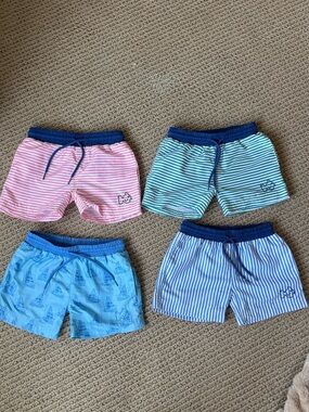 Prodoh Swim Trunks Shorts - Striped & Patterned Set - Blue, Pink, Aqua